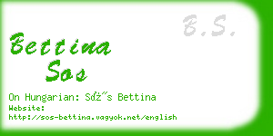 bettina sos business card